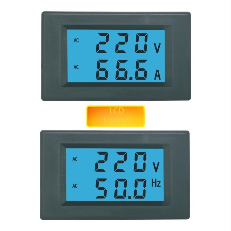 D85-2042 LCD feszültség- és árammérő frekvenciaméréssel, modell SK85-2SL