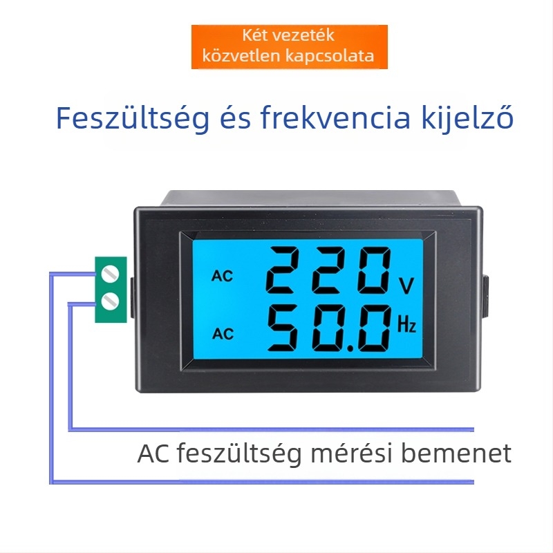 Digitális kijelzős generátor voltmérő és frekvenciamérő, egyfázisú 110V/220V; háromfázisú 380V, 50Hz, modell D69-2080