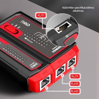 Deli DL8401 Hálózati kábel és telefonvonal-teszter