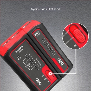 Deli DL8401 Hálózati kábel és telefonvonal-teszter