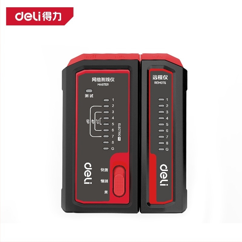 Deli DL8401 Hálózati kábel és telefonvonal-teszter