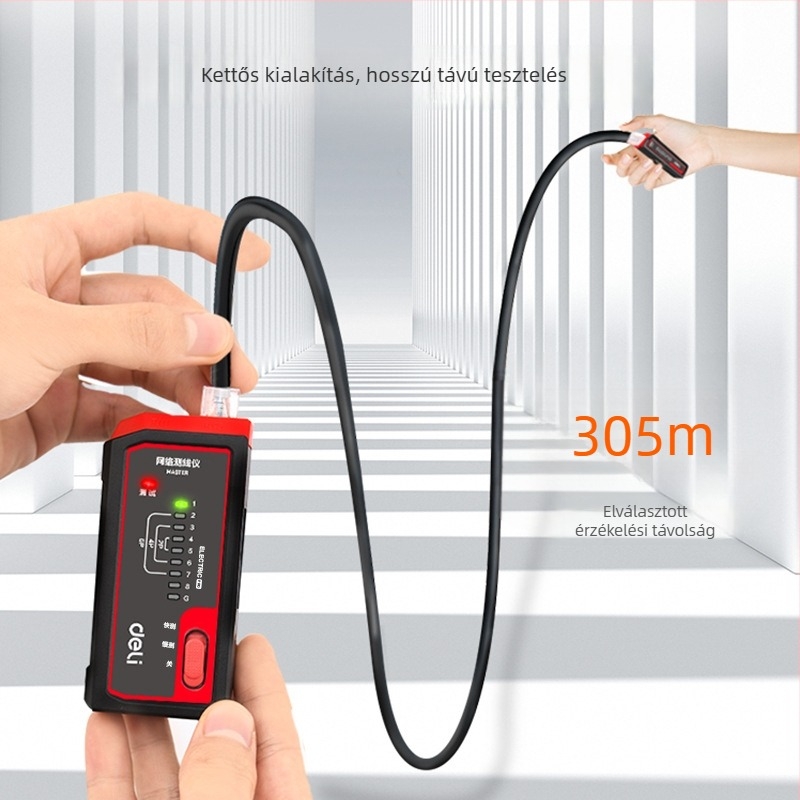 Deli DL8401 Hálózati kábel és telefonvonal-teszter