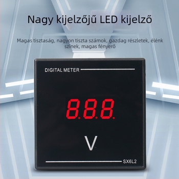 HT 6L2 Digitális AC áram- és feszültségmérő frekvenciával, 220-380V