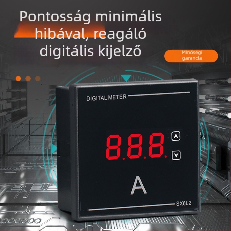 HT 6L2 Digitális AC áram- és feszültségmérő frekvenciával, 220-380V