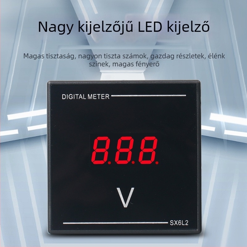 HT 6L2 Digitális AC áram- és feszültségmérő frekvenciával, 220-380V