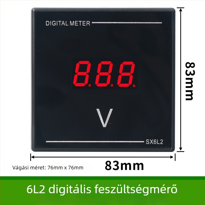 HT 6L2 Digitális AC áram- és feszültségmérő frekvenciával, 220-380V