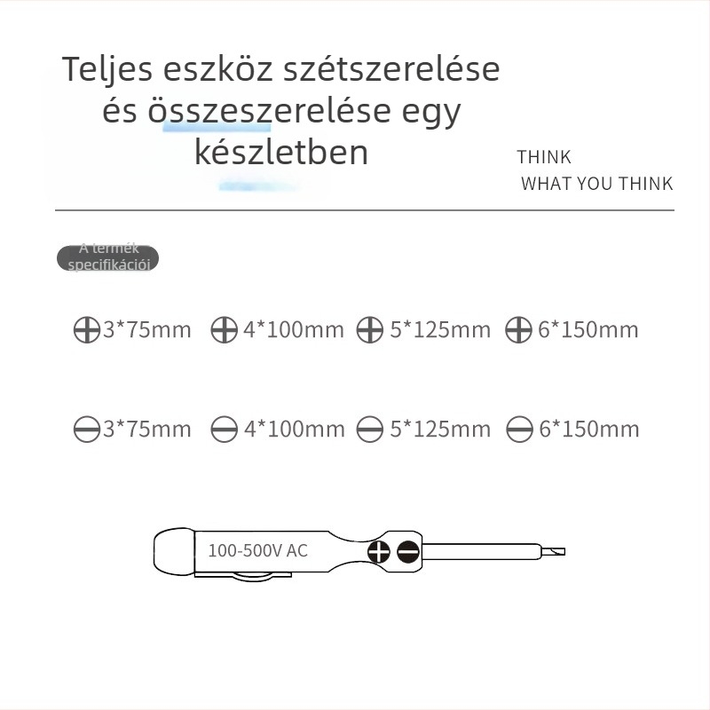 MYJ 9-darabos szigetelt csavarhúzó készlet vászon tokban villanyszerelőknek – mágneses vég, Cr-V acél, magasfeszültség-álló, feszültségteszter tollal