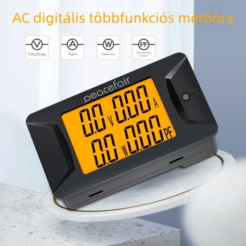 AC digitális kijelzős többfunkciós mérő, feszültség- és árammérés, teljesítményfaktor, teljesítményfigyelés, 0-100 A