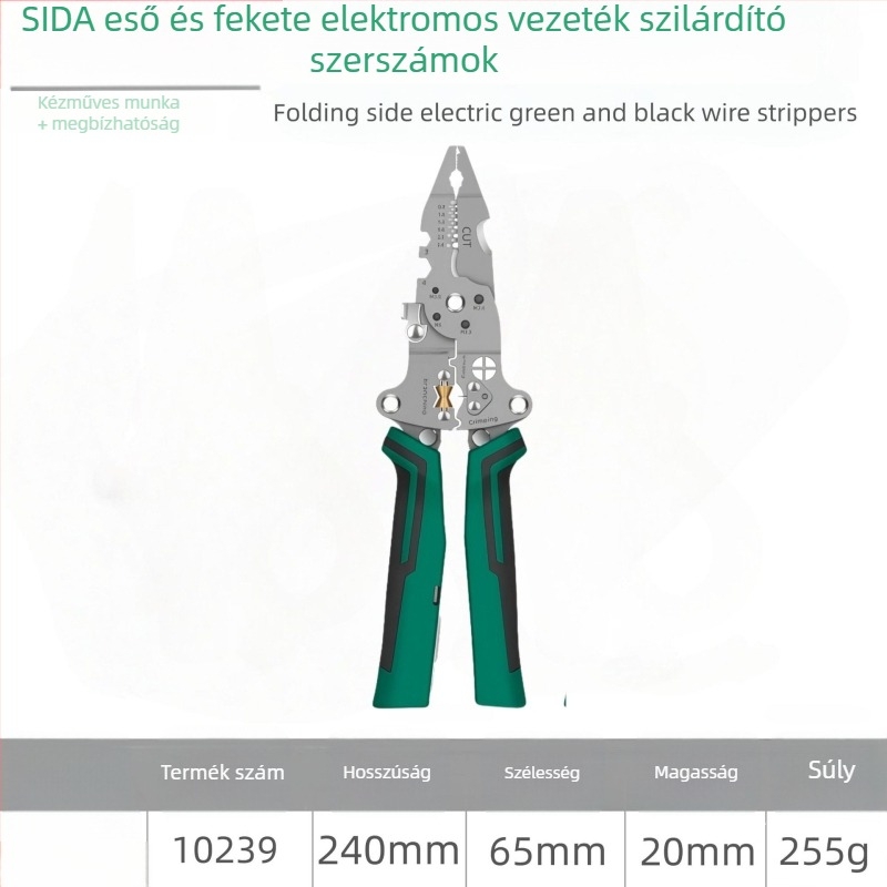 Star villanyszerelő vezetékek csupaszítófogó – hegyes végű, többfunkciós, elektromos méréssel, súly 0,255 kg