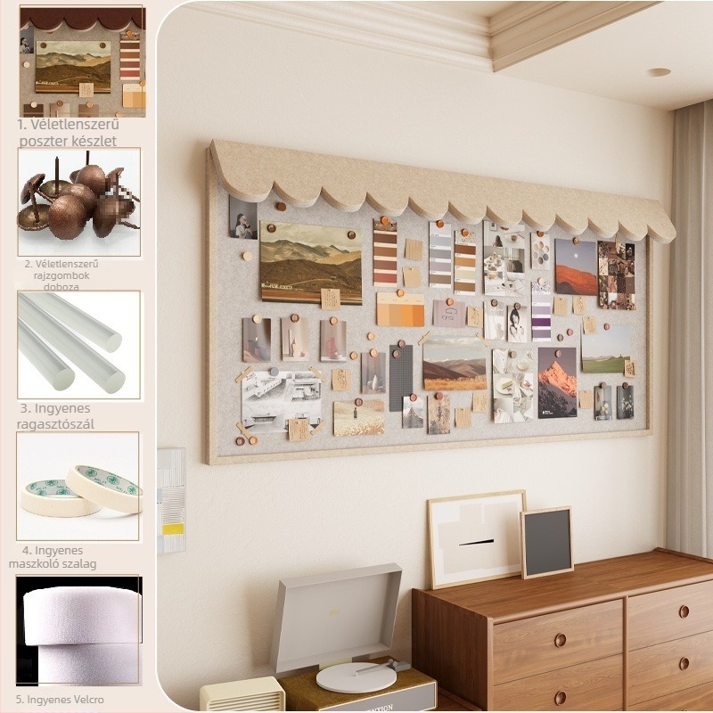 3D fali fotófal parafa táblával és selyemvirágokkal – univerzális stílus, születésnapra ajándék