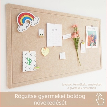 Óvoda művészeti kiállító táblája – Öntapadós filc tábla, nordic stílus, poliészter rost, szobrászat és nyomtatás