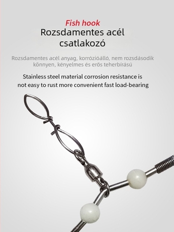 Mély-tengeri horgászkészlet hajóra, ívelt egykaros tartó és rozsdamentes acélsodrony