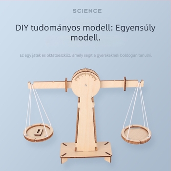 Elektromos egyensúlyozó mérleg — DIY készlet boxwoodból készült faanyagból, fizika oktatási játék 4–6 éveseknek