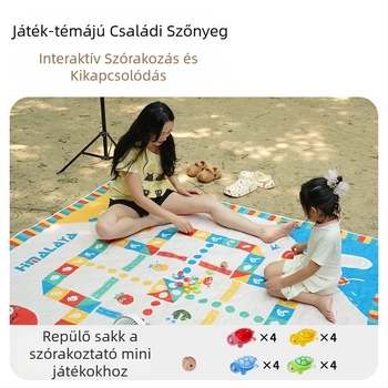 Himalaya kültéri piknik matrac – vastag, vízálló, összecsukható kemping matrac, nedvességálló, 2-4 főre, strand és gyerekek számára