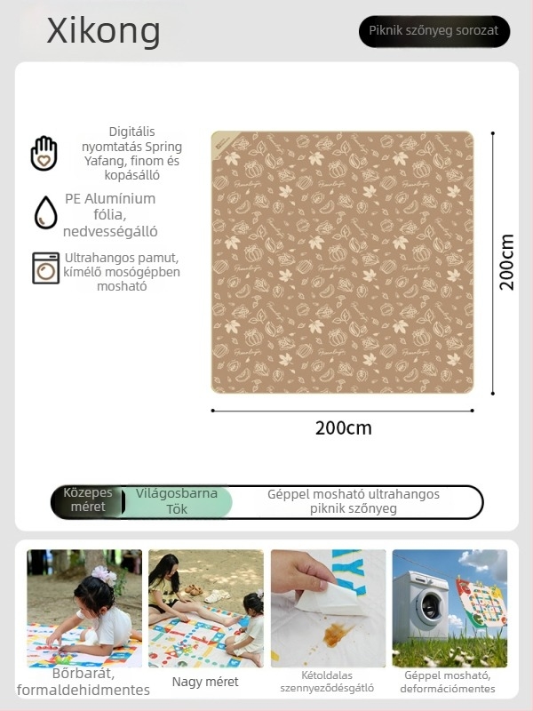 Himalaya kültéri piknik matrac – vastag, vízálló, összecsukható kemping matrac, nedvességálló, 2-4 főre, strand és gyerekek számára