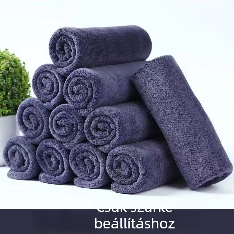 Fodrászszalon törölköző mikroszálas, vastagított, kiváló nedvszívó képesség, 100 g, egyszerű szövés, logóval történő testreszabás, arctisztító törölköző