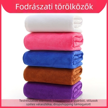 Mikroszálas hajszárító törölköző szalonhoz, egyszínű, rendkívül nedvszívó