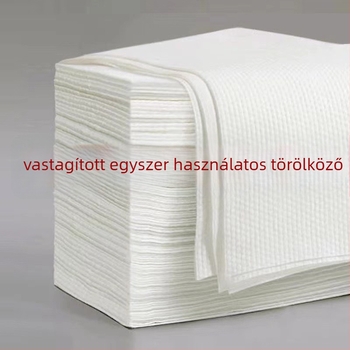 Egyszerhasználatos törölközők szállodai és szalonhasználatra, megvastított és megnagyobbított, hajturban, 70 g, nedvességfelszívás 16–20 s, 500 darab