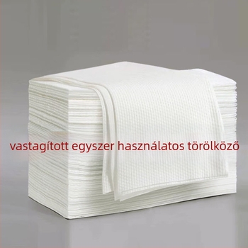 Egyszerhasználatos törölközők szállodai és szalonhasználatra, megvastított és megnagyobbított, hajturban, 70 g, nedvességfelszívás 16–20 s, 500 darab