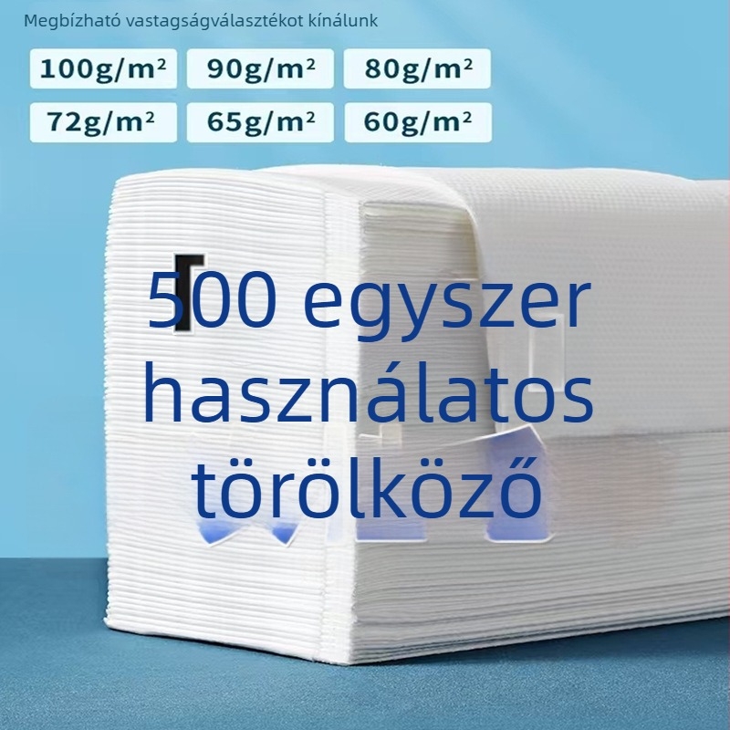 Egyszerhasználatos törölközők szállodai és szalonhasználatra, megvastított és megnagyobbított, hajturban, 70 g, nedvességfelszívás 16–20 s, 500 darab