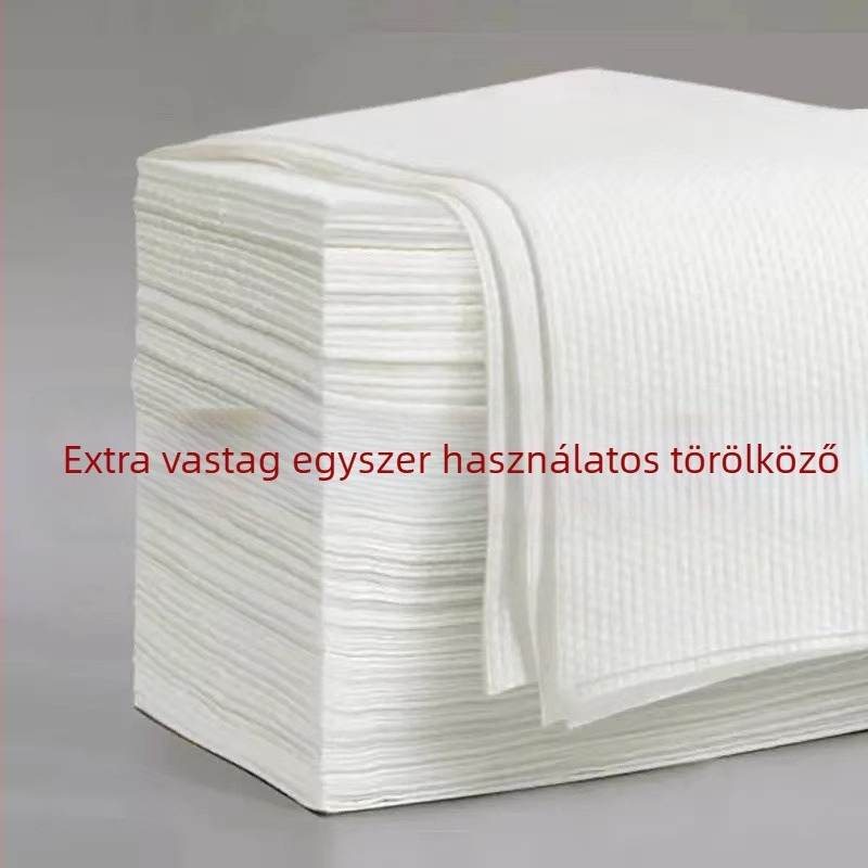 Egyszerhasználatos törölközők szállodai és szalonhasználatra, megvastított és megnagyobbított, hajturban, 70 g, nedvességfelszívás 16–20 s, 500 darab