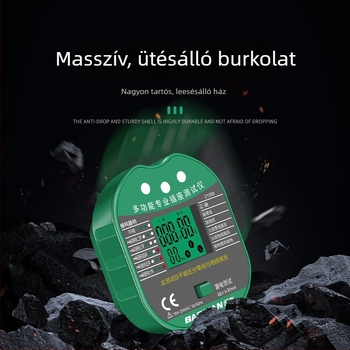 Fázisdetektor multifunkcionális digitális kijelzővel, aljzat–dugó detektor, szivárgásészlelés