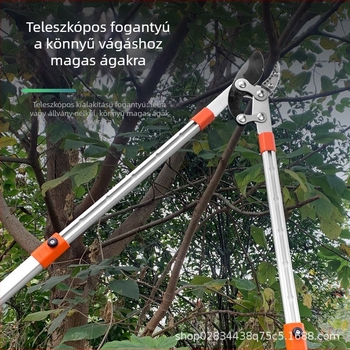 Teleszkópos ágvágó olló SK-5 pengével, alumínium ötvözetű nyél, tömege 1300 g