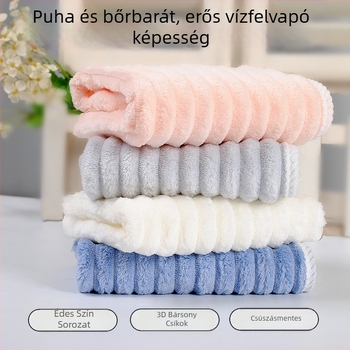 Ziming Korall Velúr Hajszárító Sapka, Vastagított, Magas Nedvszívó Képesség, Gyors Száradás, Háztartási Használatra