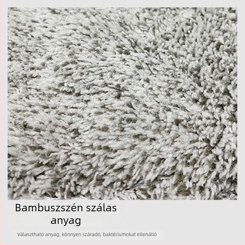 Sminkeltávolító törölköző bambuszszén rostból, 0–5 s nedvszívás, 30 g tömeg, logónyomásra alkalmas