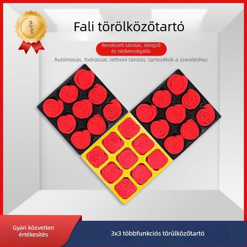 Falihoz szerelt törölközőtartó és tároló szekrény autómosó és szépségszalon számára, műanyag