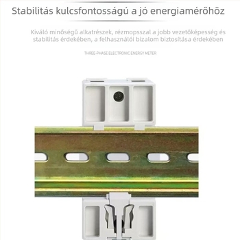 Dongjun DIN-sínre szerelt egyfázisú villamosmérő, 220V, intelligens többkijelzős kijelző, otthoni használatra, 5(60)A