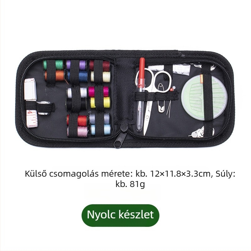 Cérnás készlet tűtartóval, sokoldalú otthoni varrókészlet, 240 készlet, kb. 300 g, testreszabható