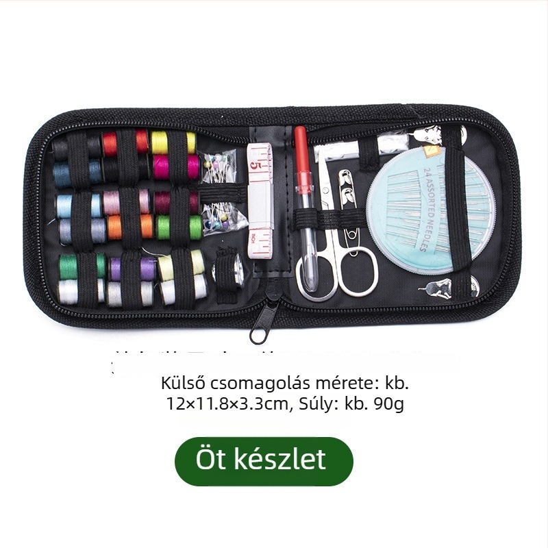 Cérnás készlet tűtartóval, sokoldalú otthoni varrókészlet, 240 készlet, kb. 300 g, testreszabható