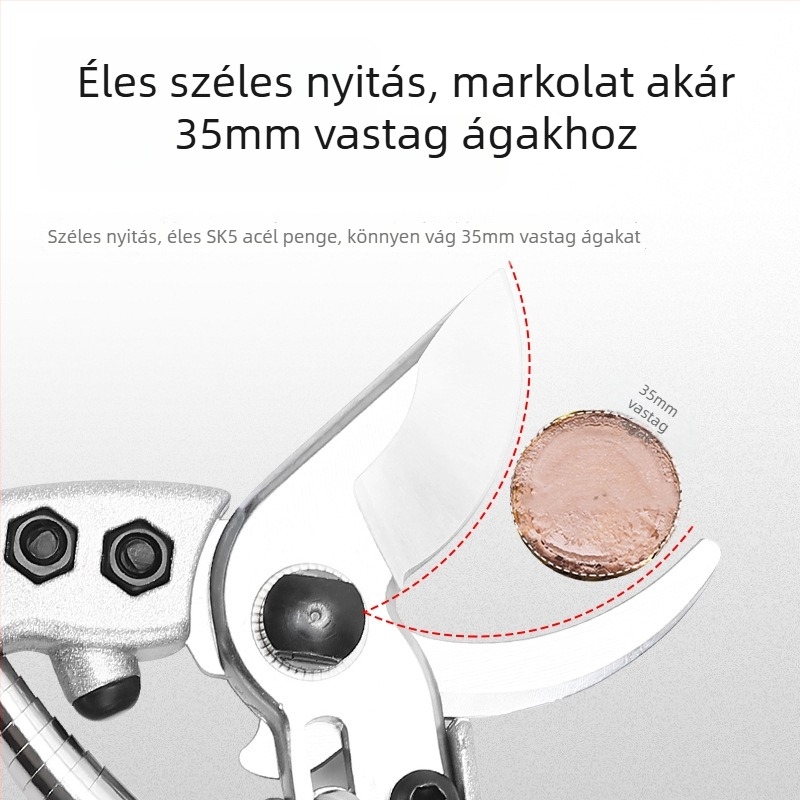 Masterpiece kerti metszőolló – SK5 pengével, erőfeszítést kímélő kialakítás, multifunkcionális gyümölcsfákhoz