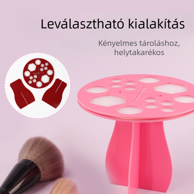 Szilikon sminkecset szárítóállvány, kör alakú, levehető, tisztításhoz, 176 g