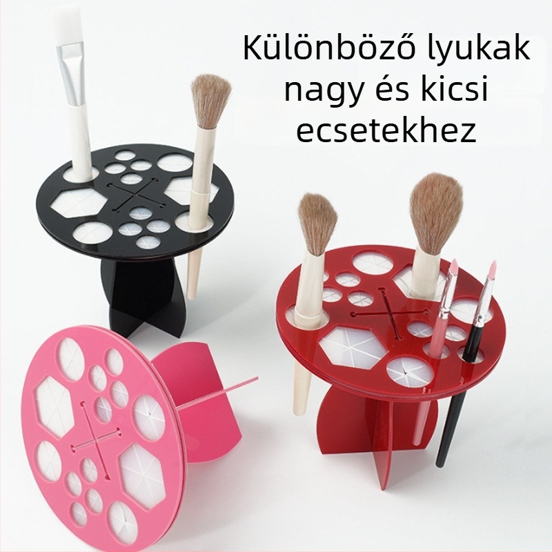 Szilikon sminkecset szárítóállvány, kör alakú, levehető, tisztításhoz, 176 g