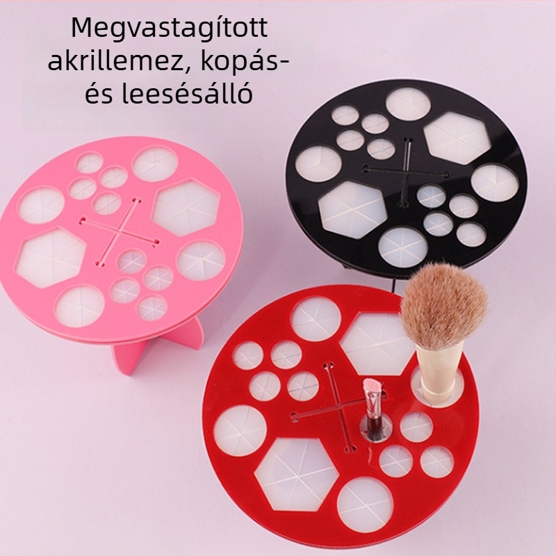 Szilikon sminkecset szárítóállvány, kör alakú, levehető, tisztításhoz, 176 g