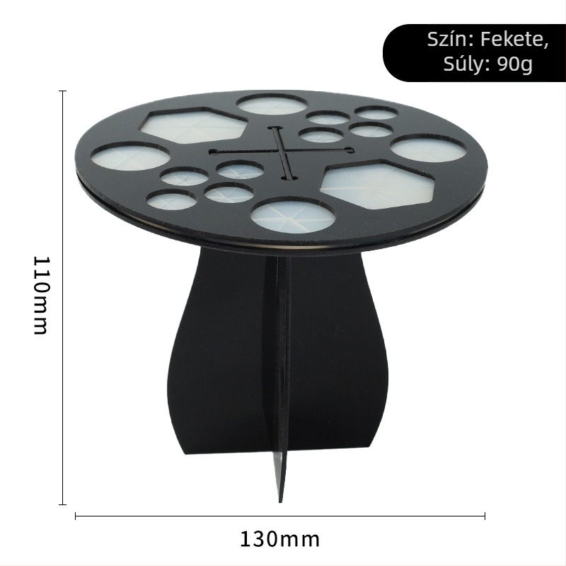 Szilikon sminkecset szárítóállvány, kör alakú, levehető, tisztításhoz, 176 g