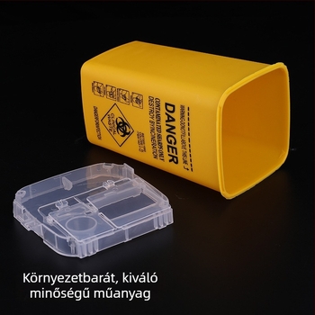 Tűhulladék gyűjtő doboz tetováláshoz, 1 L kapacitás, tűhulladék tárolása kozmetikai eszközökhöz