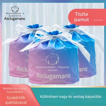 Love of Water Cotton Egyszer használatos arctisztító kendő – kettős használat, száraz és nedves, 100% pamut