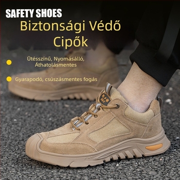 Szigetelt biztonsági cipő acélorrú, 6KV elektromos szigetelés, ütés- és perforáció elleni védelem, könnyű munkacipő