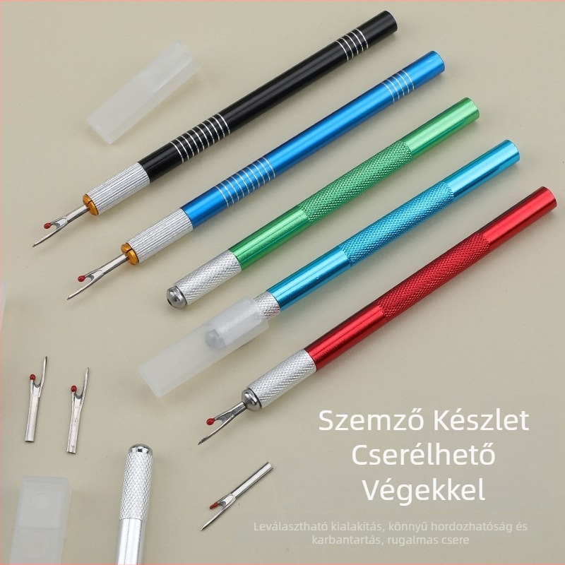 Varratszedő készlet: magas széntartalmú acél pengék, alumínium ötvözet nyél, tartalék pengék, 1000 darabos doboz, 16,6 g/darab