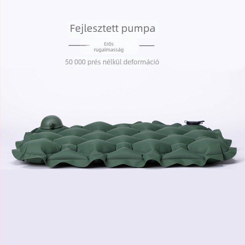Kültéri felfújható ülőpárna, 40d nylon anyag + TPU lamináció, nedvességálló, 100 g, modell MXz-d100ay, kempingezéshez és utazáshoz