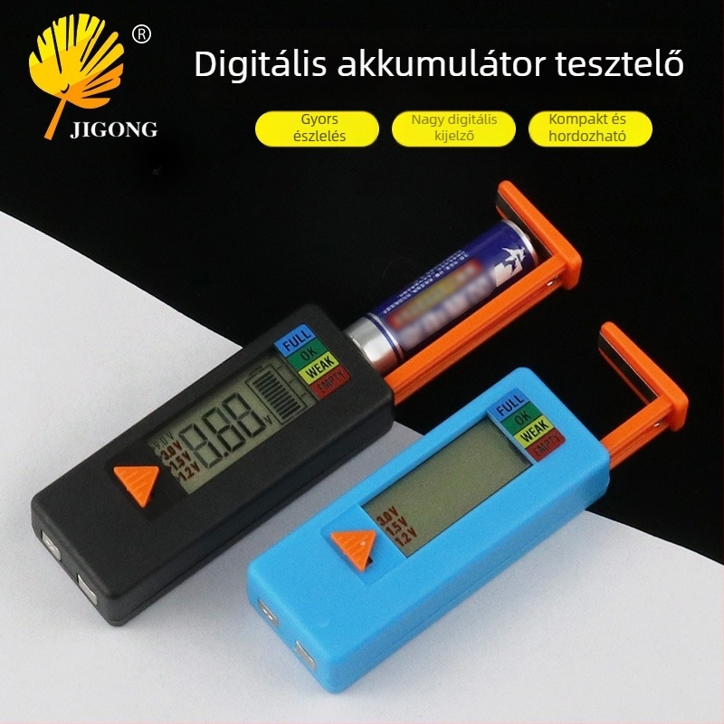 BT-188A akkumulátor teljesítménymérő – digitális kijelző, különböző akkumulátor modellekhez méri a teljesítményt, Márka: Record Work