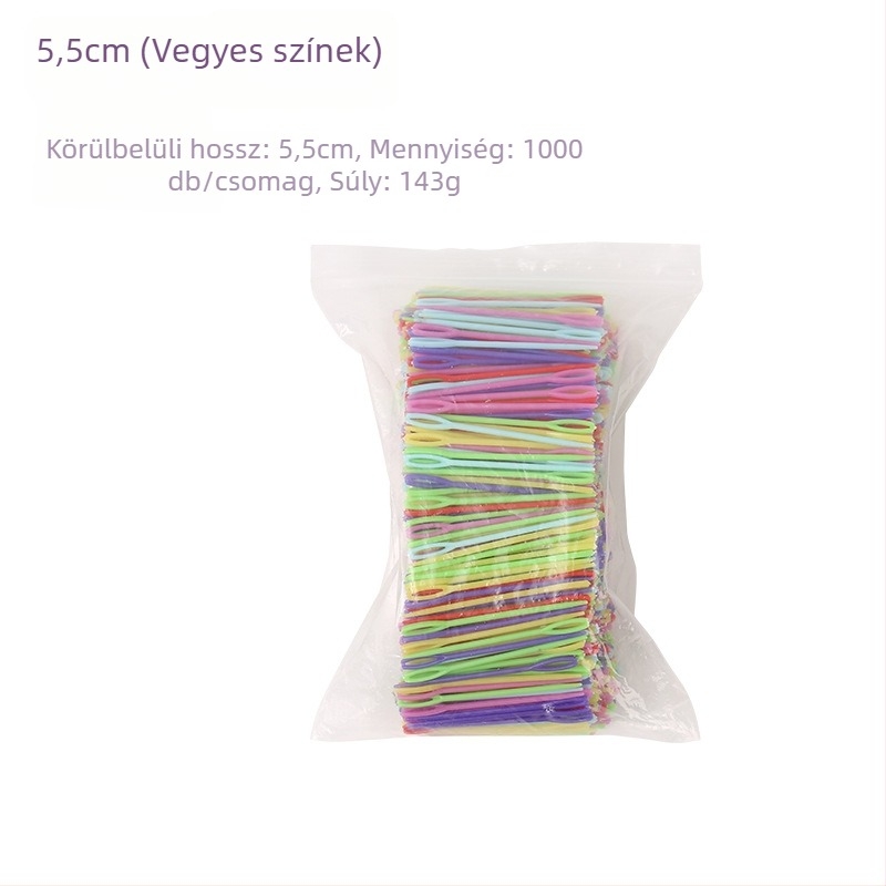 Műanyag nagy szemű kézi varrótű gyerekek DIY kötéshez és pulóvervarráshoz