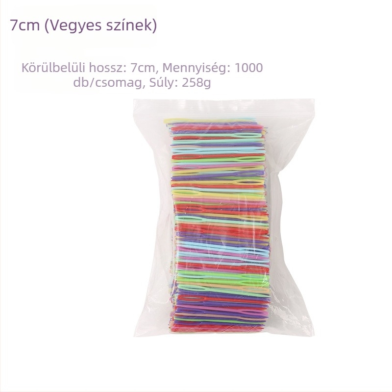 Műanyag nagy szemű kézi varrótű gyerekek DIY kötéshez és pulóvervarráshoz