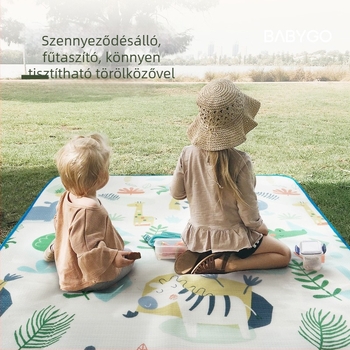 Kültéri piknik matrac, vízálló és nedvességálló, hőszigetelt, összecsukható és hordozható, modell GO-YCD, PE anyag, 3–4 személy részére
