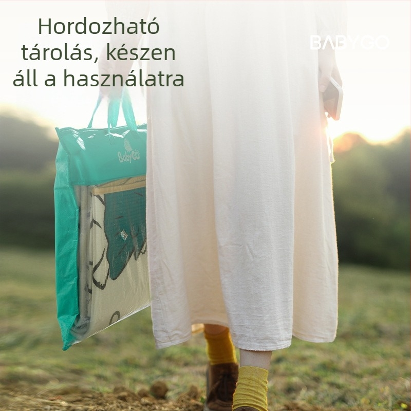 Kültéri piknik matrac, vízálló és nedvességálló, hőszigetelt, összecsukható és hordozható, modell GO-YCD, PE anyag, 3–4 személy részére