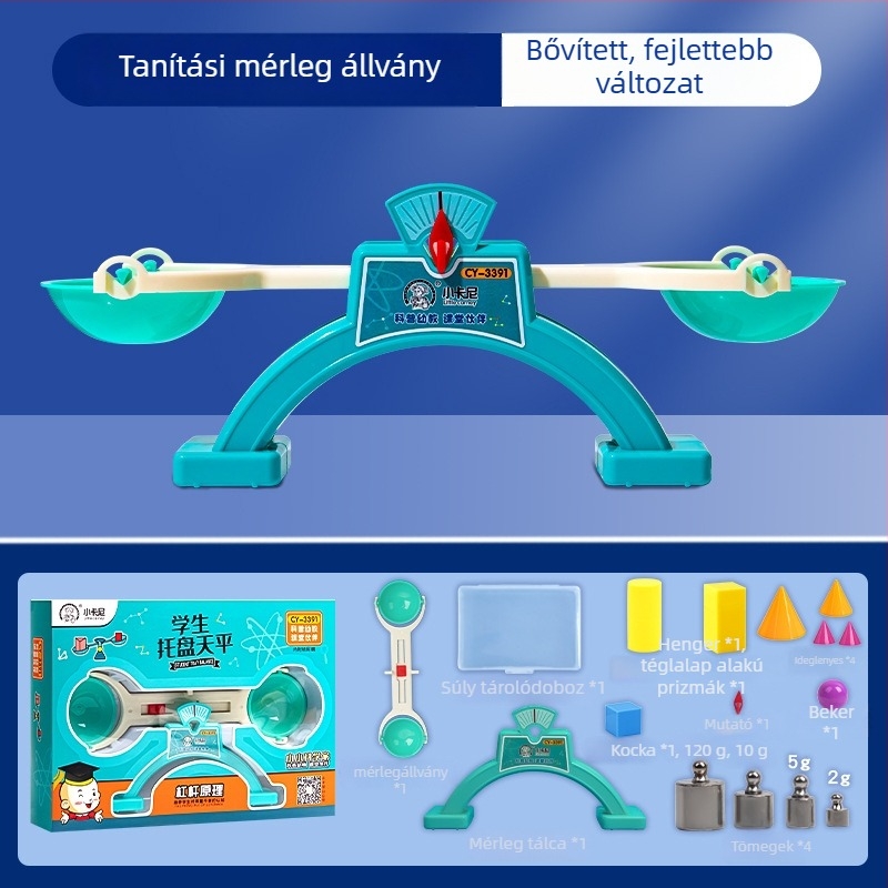 Tanítási mérleg diákoknak — műanyag kivitel, Little Carney, matematikai és fizikai kísérletekhez