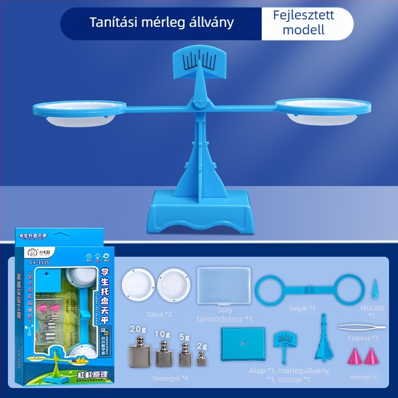 Tanítási mérleg diákoknak — műanyag kivitel, Little Carney, matematikai és fizikai kísérletekhez